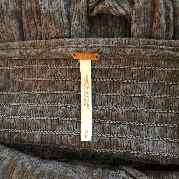 Free People Mini Dress Gray Lace Floral Small - Picture 8 of 8